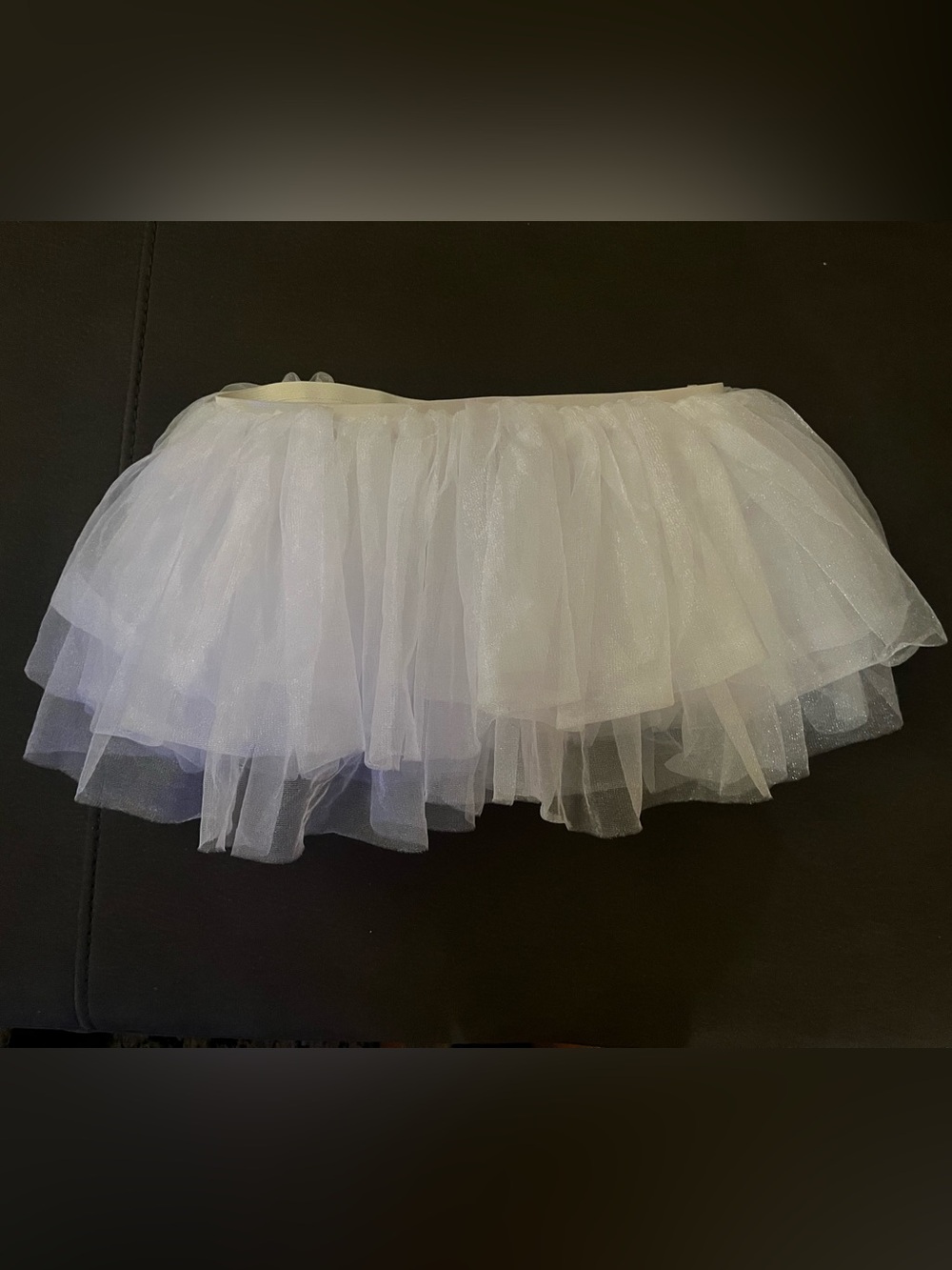 White Tulle Layered Mini Skirt